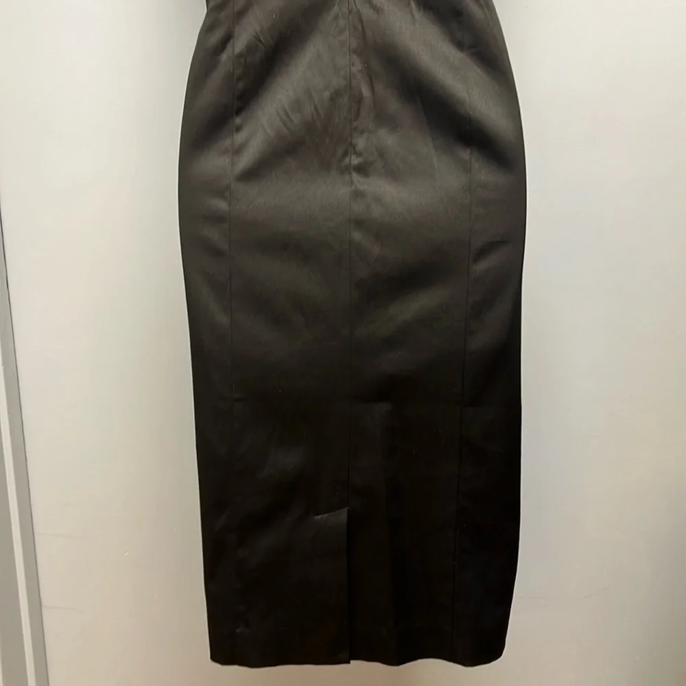 NWT Banana Republic Black Satin Cocktail Dress Size 6 - Picture 6 of 13